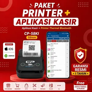 [ EXCLUSIFE LIVE ] Mobile Printer Thermal Bluetooth Mini Portable Receipt PPOB/Kasir/Label/ CPRINT CP-58KI - GARANSI 1 TAHUN