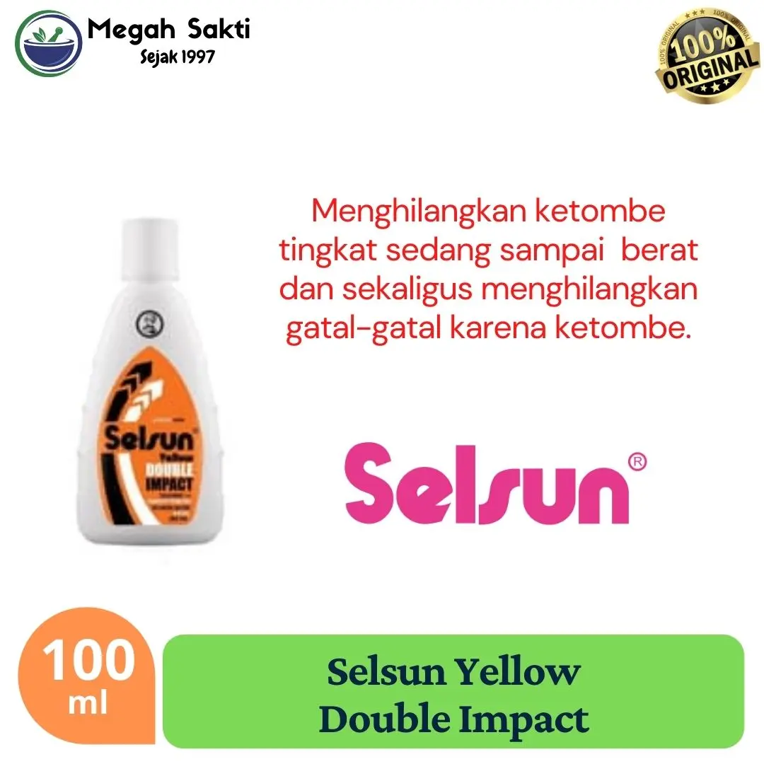 Selsun Shampo Anti Ketombe Selsun Yellow Double Impact 100 mL | Sampo Pengobatan Ketombe