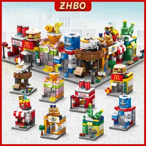 Mainan Anak Perempuan Bricks City Toko Burger Model DIY Kreatif Untuk Susun Edukasi Mainan 5/6/7/8 tahun