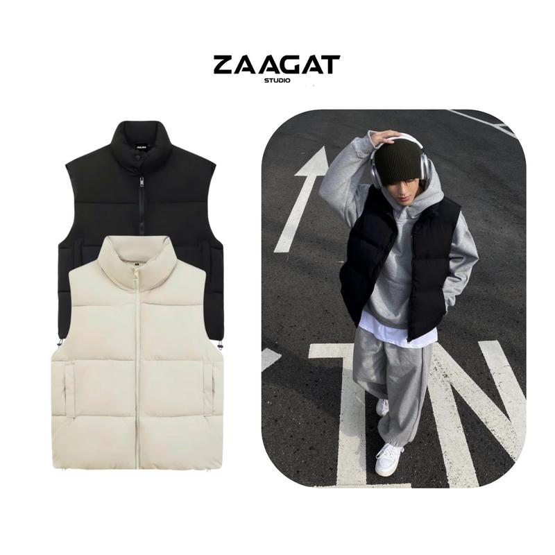 Áo phao Gile nam nữ có túi sườn form rộng-GILE ZAAGAT Menswear-AO PHAO GILE khoác