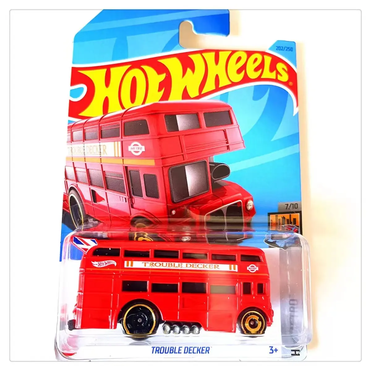 Hot Wheels C4982 alloy car model 23L-202 Double Decker Bus
