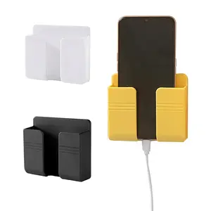 Wall Mounted Storage Rack Holder with Hook Hanger High Quality ABS Phone Charger Remote Controller Stand Home Kitchen Organizer