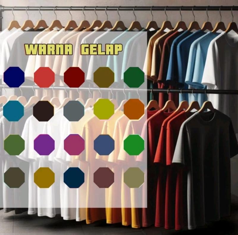 Product Introduction of kaos pria wanita 3 pcs 80 Ribu distro model terbaru ukuran m l xl jumbo motif simple bahan semi Katun Tebal Baju Dewasa 4