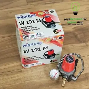 KEPALA GAS WINN GAS Regulator Gas LPG W 191 M Pengunci Ganda Tekanan Tinggi Meter SNI