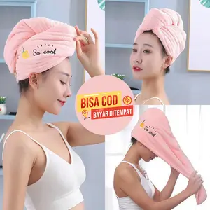 Handuk Pengering Rambut Wanita Microfiber Cepat Kering / Handuk Pengering Rambut TOP931