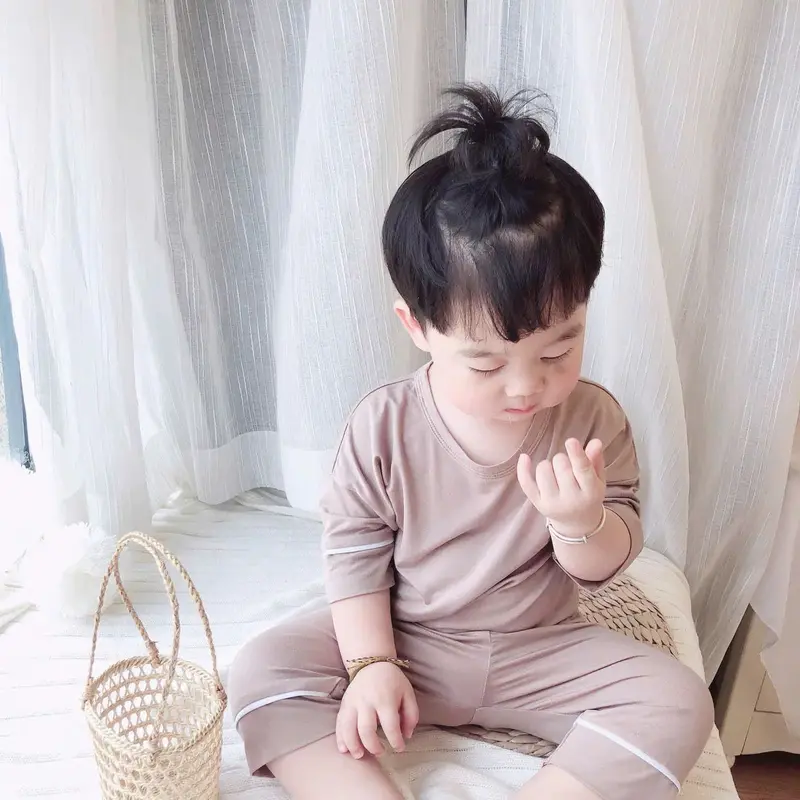 Hàng loại 1 - Bộ dài tay cho bé COMIMO BABY Bộ đồ bé trai bé gái Thun Lạnh Minky Mom Viền Lửng ống rộng từ 5-18kg 4