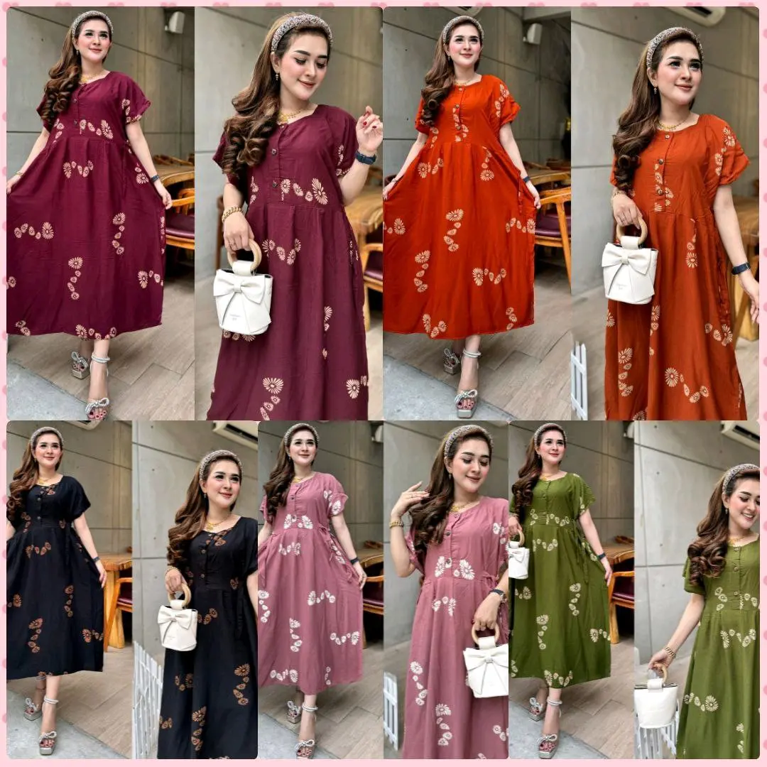 Daster Wanita Jumbo/Motif Kerang/Rayon Busui