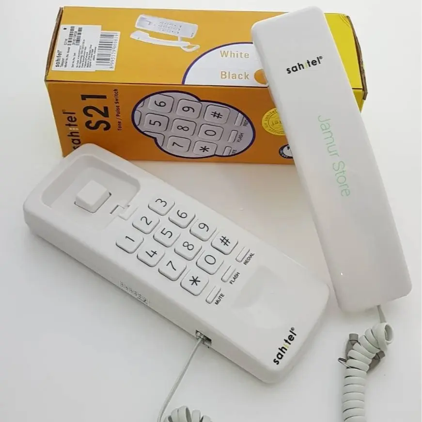 Telepon Gagang / Telpon Rumah Kabel Sahitel S21 Putih