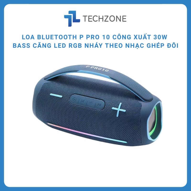 [DOÃN CHÍ KIÊN] Loa Bluetooth Không Dây P PRO 10, Bass Mạnh, Công Suất Cao 30W Chống Nước, LED Nháy Theo Nhạc - VBB