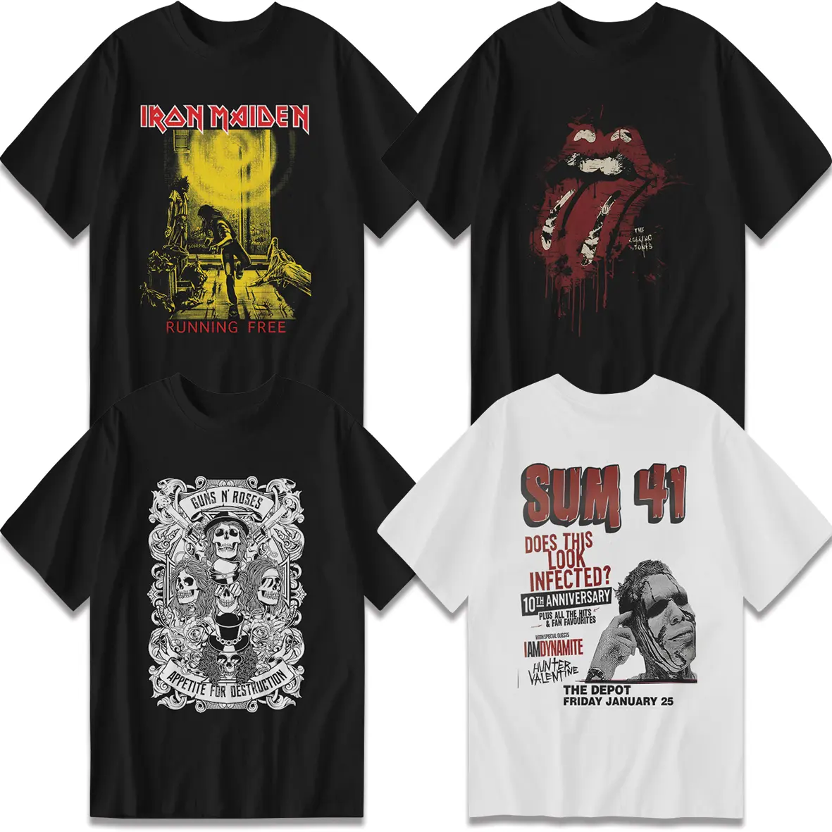 BAJU KAOS BAND MUSIK COLLECTION Part 2 | BAJU BAND Reguler Kaos Distro Metal Punk Hardcore Rock Pop