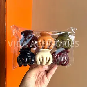 [PAKET 6 PCS] Jedai 5CM Isi 6 Pcs Jedai Glitter Jedai Besar Jepit Rambut Badai Large Jepit Jedai 5CM Besar Korean Clips Aksesoris