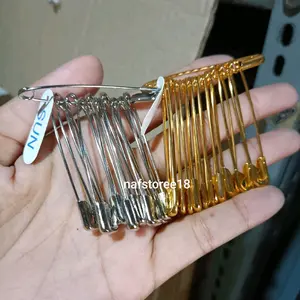 (isi 12biji ) Peniti Jumbo SUN 5.6cm Silver Gold Peniti Besar Kasur Sprei