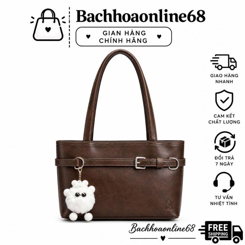 Túi xách nữ đẹp túi đeo vai kẹp nách nữ dáng xinh tặng kèm móc khóa dễ thương Bachhoaonline68 132
