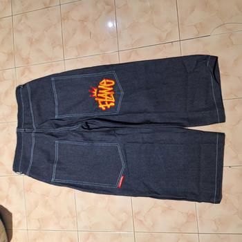 Product Review of Flame Everyday Celana Denim Y2K Denim Big Pocket Bordir Raw Denim 13oz Jeans Panjang Pria from A**🌊 2