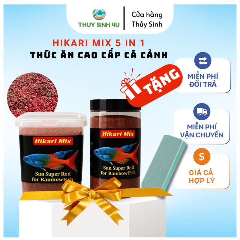 Thức ăn cá cảnh cao cấp Hikari Mix 5in1 Super Red | cám trùng huyết đỏ kích size kích màu hỗ trợ tiêu hóa