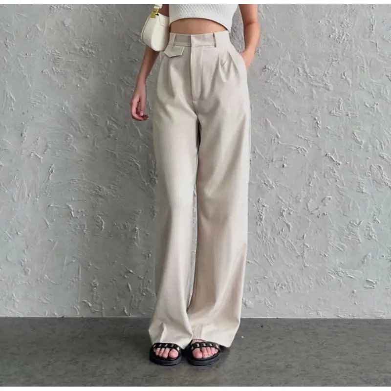 Oro pants Loose Pants Trouser Wanita Celana Anti Kusut Celana Kulot Wanita Panjang Basic Katun Woll Premium celana korean style