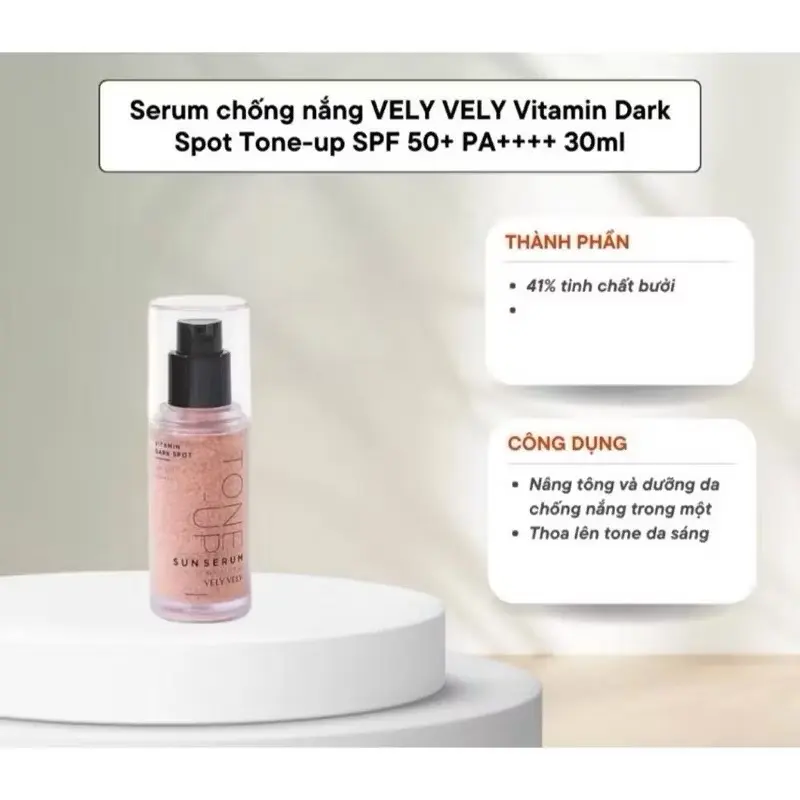 Serum chống nắng nâng tone spf 50+pa ++++ ve-ly ve-ly 30ml, Chăm Sóc Da 4