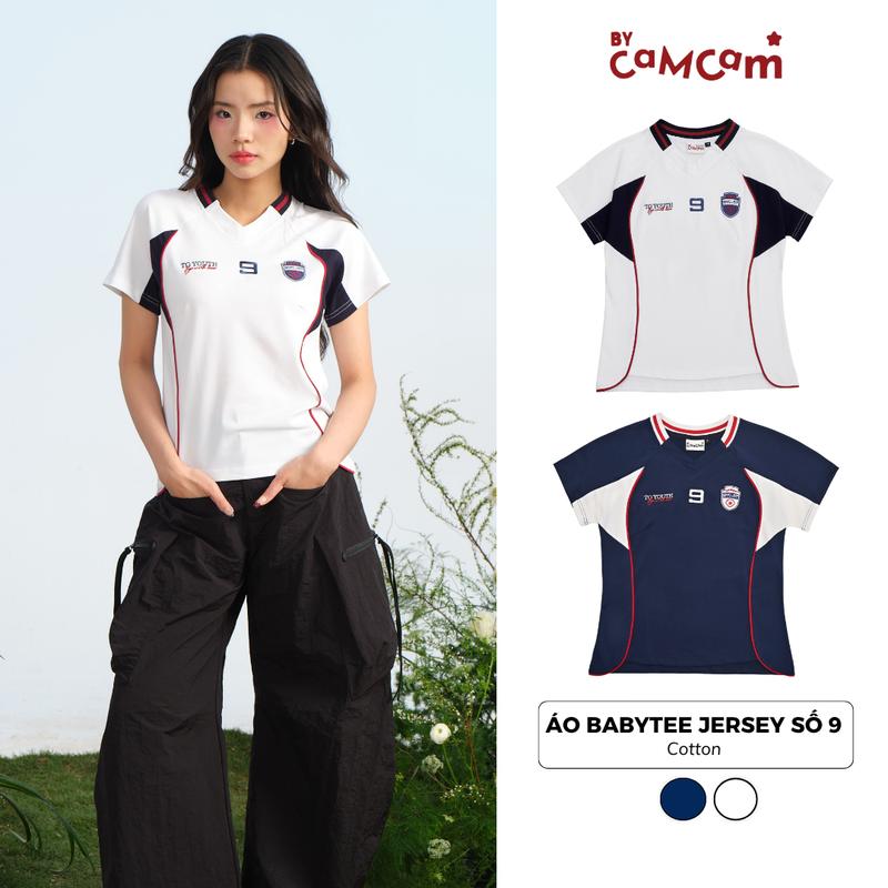 Áo Thun Babytee Bycamcam Thể Thao JERSEY SỐ 9 Soccer Hack Dáng Đường Phố Cho Nữ
