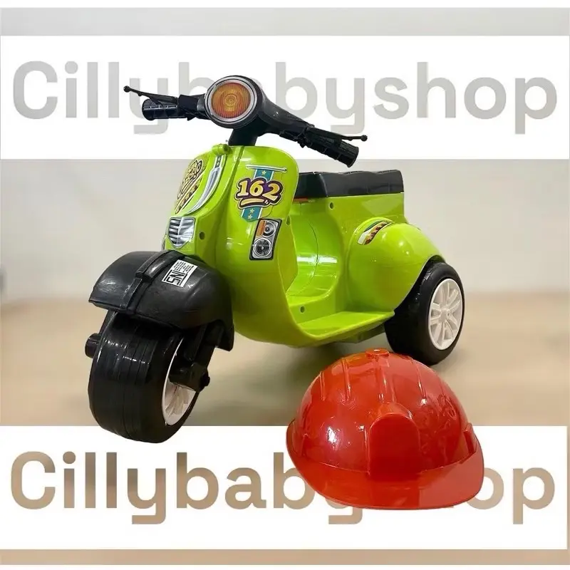 MAINAN VESPA ANAK DORONG VC162 / VC 162 polisi vespa bahagia free helm 2