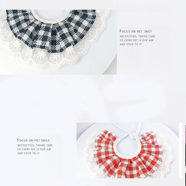 Product Introduction of Lace Dog Cat Neckerchief Collar Vintage Scarf Pet Bib Dog Cat Tie Lace Collar Bib Napkin 12