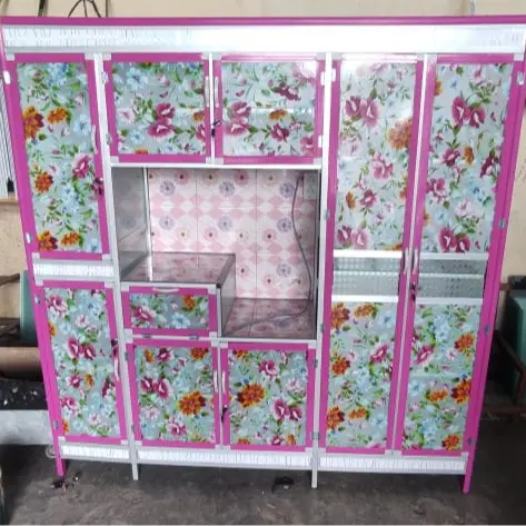 RAK PIRING ALUMINIUM KACA 5 PINTU MC