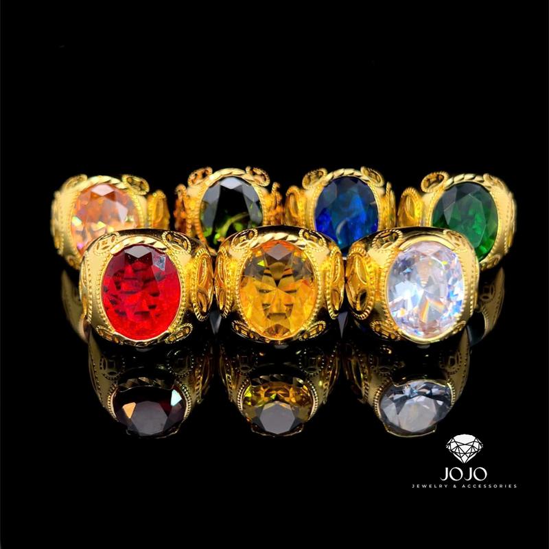 N930HV Nhẫn nam hội vàng cao cấp không phai đính đá CZ phong thủy - JOJO