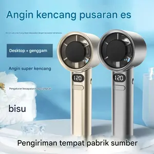 kipas angin portable M11 digital display fan turbo 120 speed kipas tangan genggam gantung