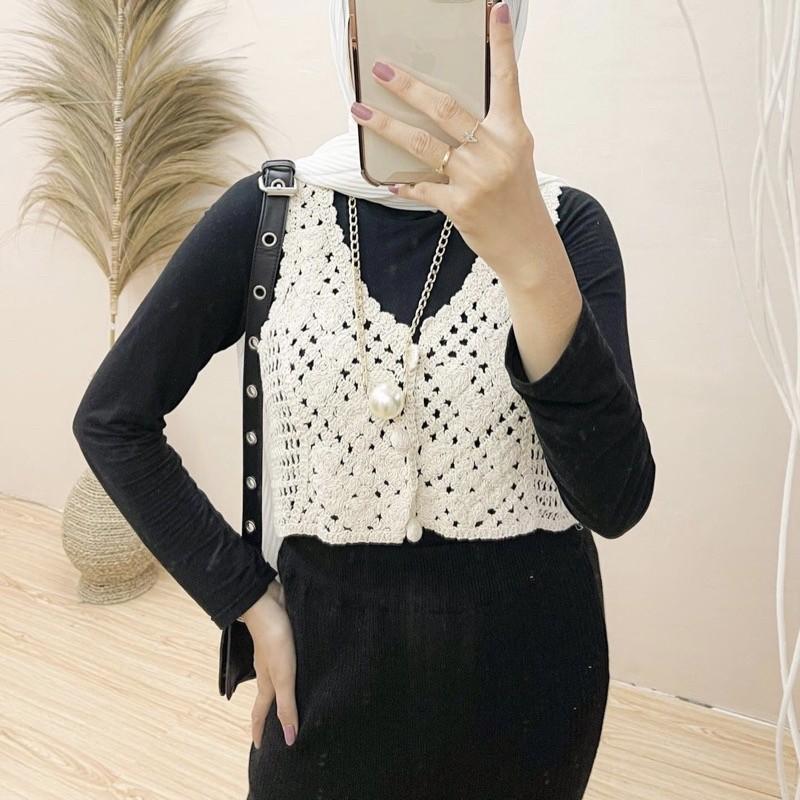 ROMPI RAJUT KOREAN VEST RAJUT BAJU RAJUT ATASAN RAJUT MURAH meriah 3