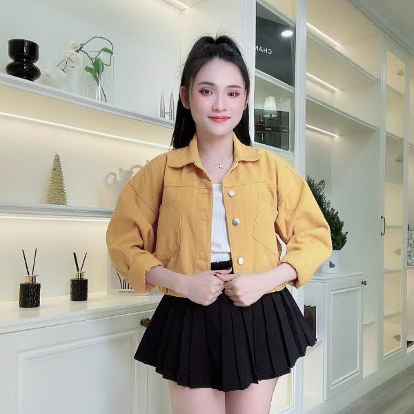 Áo Khoác Kaki Jean Nữ MOLADY K428 Thiết Kế 2 Túi Form Trơn Đơn Giản Top Jacket 2