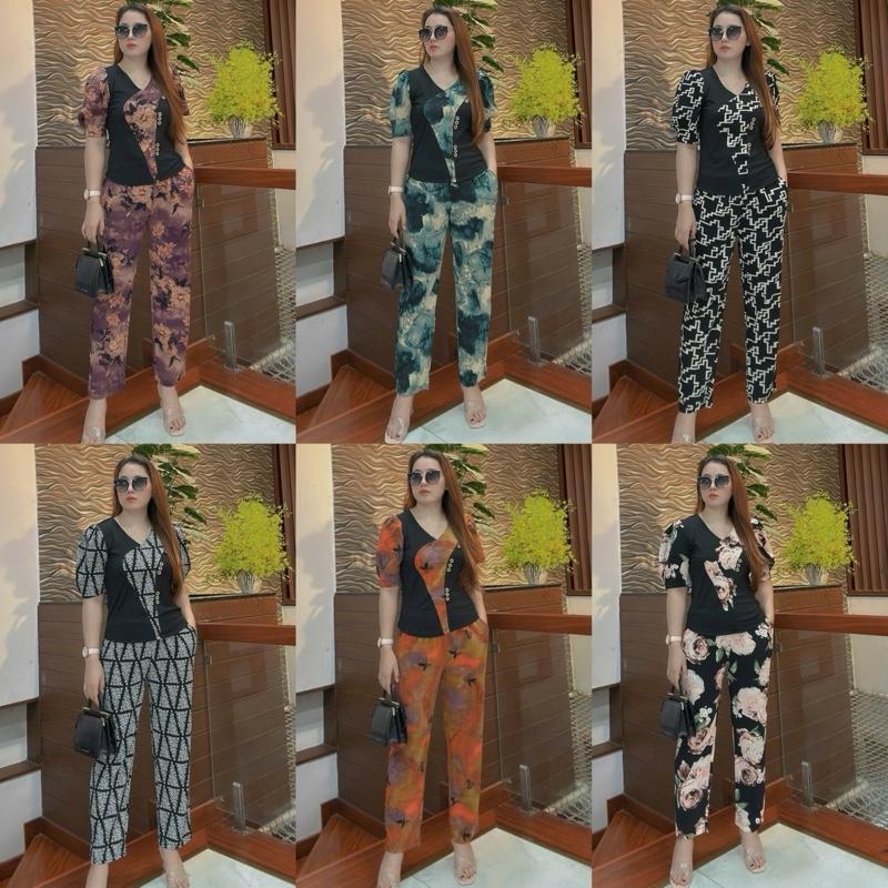 NB3006 ĐỒ BỘ TRUNG NIÊN, ĐỒ BỘ TẶNG MẸ TẶNG BÀ CO GIÃN THOẢI MÁI ủ kem thun gân