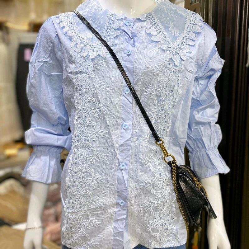 Atasan kemeja wanita katun bordir import Ld115 Pb60 5
