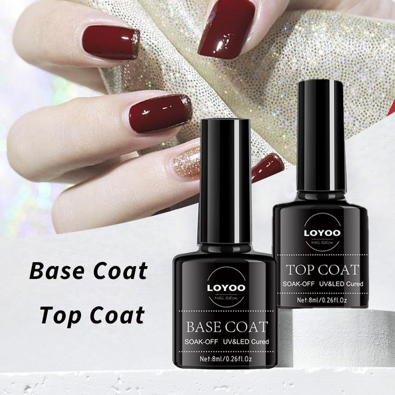 LOYOO Base Coat Top Coat 8ML Gel Polish Matte Nail Gel Kuku Nail Art 0