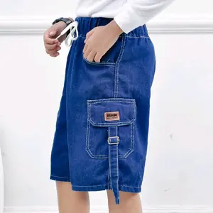 celana pendek jeans cargo anak laki laki usia 5-12 tahun fashion import terbaru