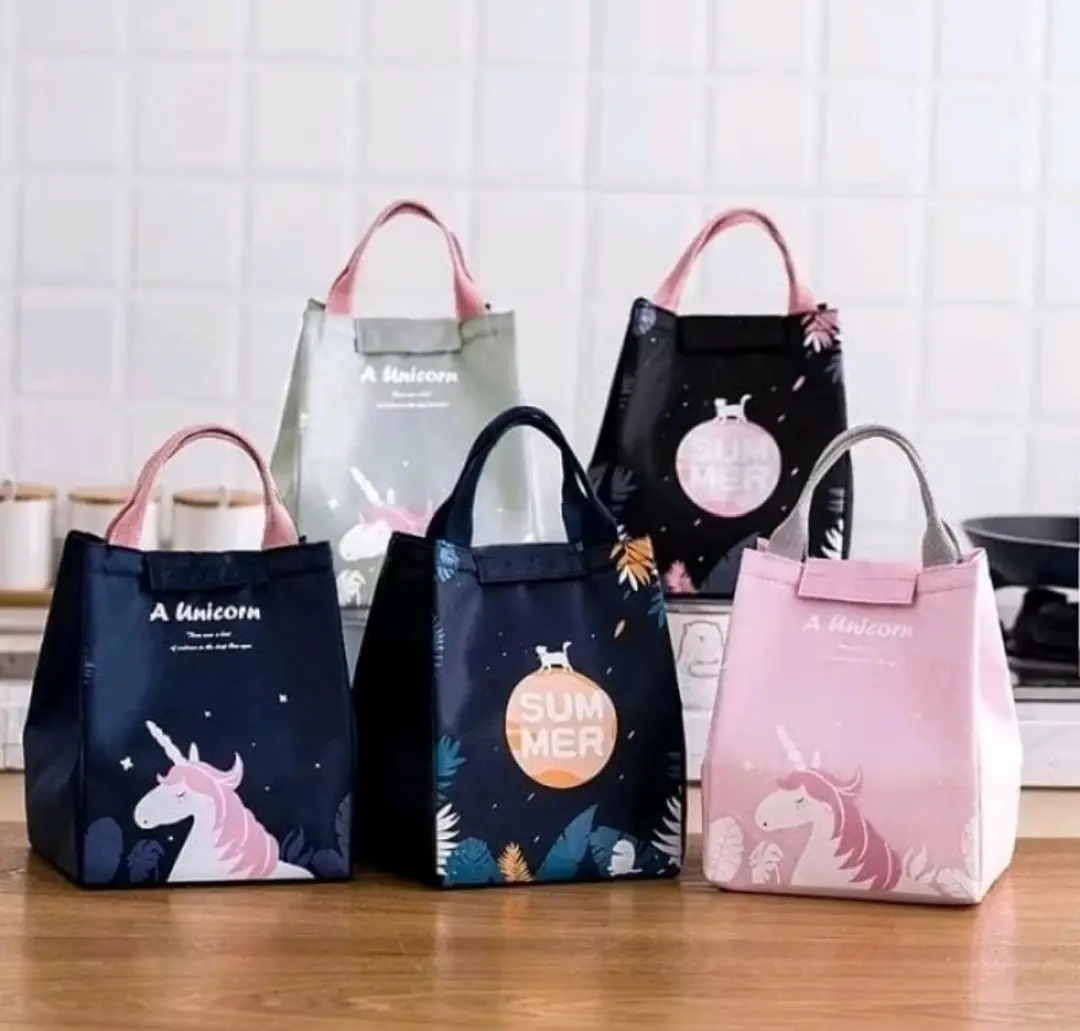 Tas Bekal Makan Perekat Lunch Bag Bahan D600 dengan Desain Praktis dan Kuat - Makanan