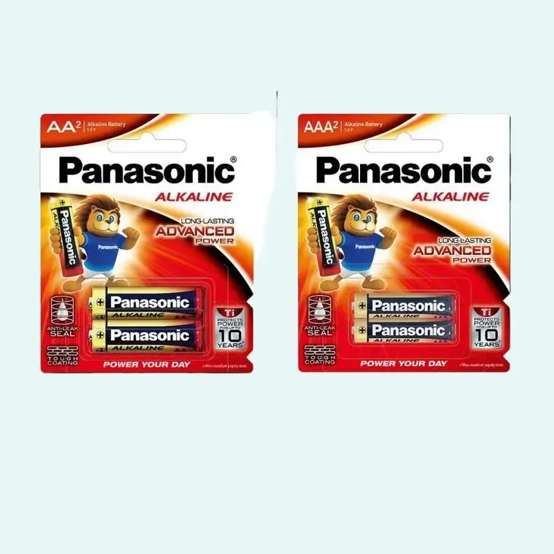 Panasonic Baterai Alkaline AA (A2) / AAA (A3) Battery Alkaline LR6T/2B-B / LR03T/2B-B 2Pcs 1