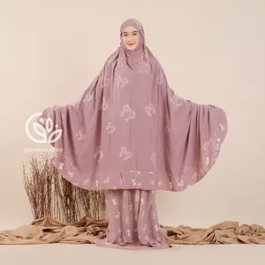 Mukena Couple Kamila Rayon Premium Jumbo Setelan Atasan Bawahan Batik Tebal Adem Nyaman Lembut Panjang