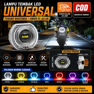 COD/45 Watt /ORIGINAL Lampu Proje Biled 4.5 Inch/Biled Projie /Cut Off High Low Universal Bisa Motor Mobil /Waterproof/LASER CUT OFF HIGH LOW PLUS SHROUD DEVIL/ Shroud High Low Terbaru /Jamin Terang