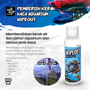 Pembersih Kaca Aquarium Kerak Jamur Lumut WIPEOUT - 100 ml