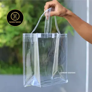 ISI 5 PCS - TAS TENTENG MIKA TRASPARANT PREMIUM VARIASI SIZE TAS HAMPERS