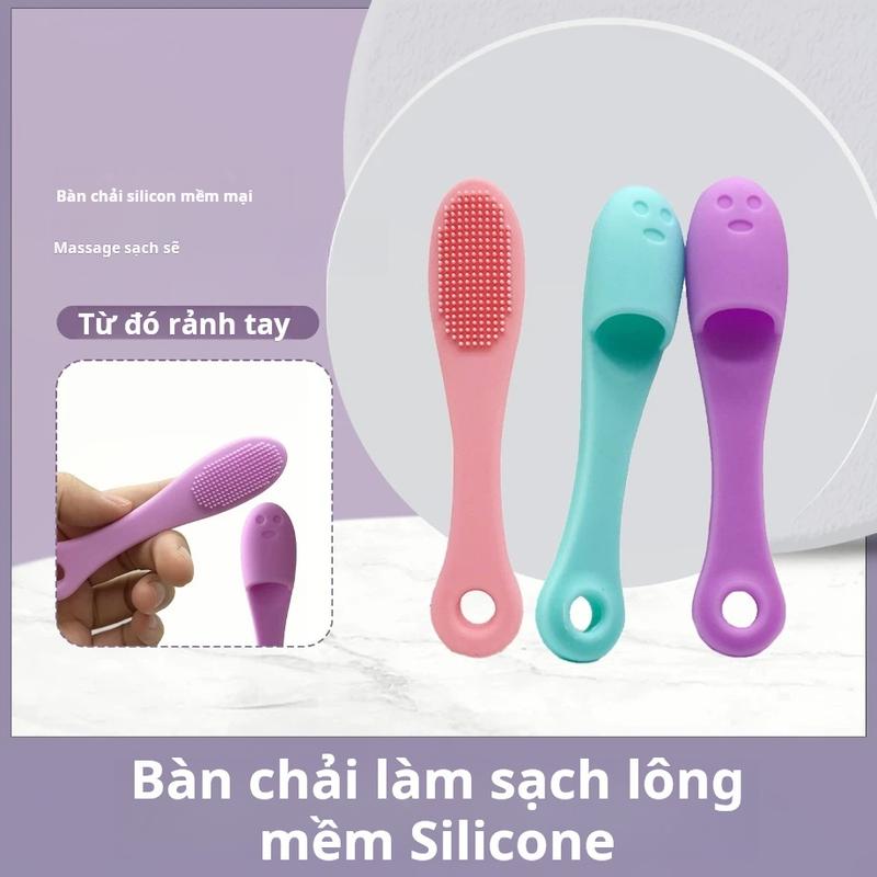 Cọ Rửa Mũi Ngón Tay, Cọ Rẽ Mũi, Cọ Chải Đầu Mũi Silicon, Làm Sạch Lỗ Chân Lông, Cọ Rửa Mặt, Cọ Chải Làm Sạch Tóc Mềm, Dụng Cụ Kỳ Diệu Mặt Nạ Đất Sét Mềm 0