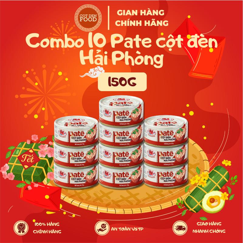 150g Hộp to Combo 10 Hộp Pate Cột Đèn Hải Phòng 150g - Cột Đèn Food