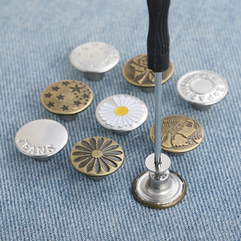 [Malaysia Ready Stock] Jeans Buttons for Women No Need to Se - TikTok ...
