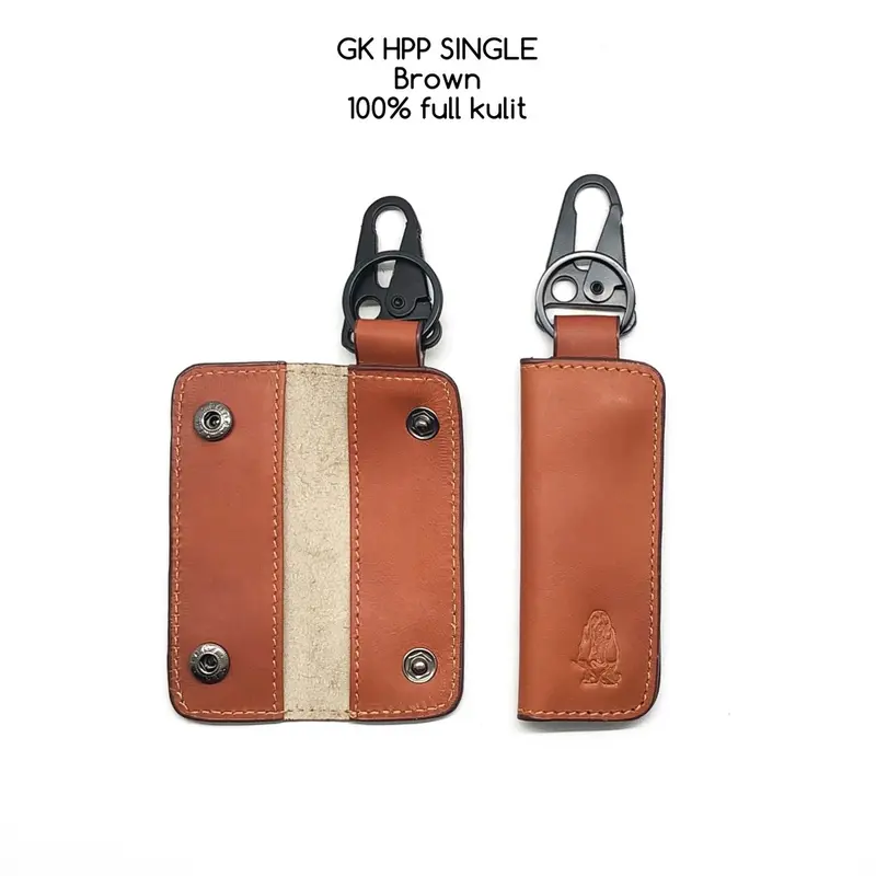 Gantungan Kunci STNK HPP SINGLE TACTICAL Import Kulit Sapi Asli Keychain 5