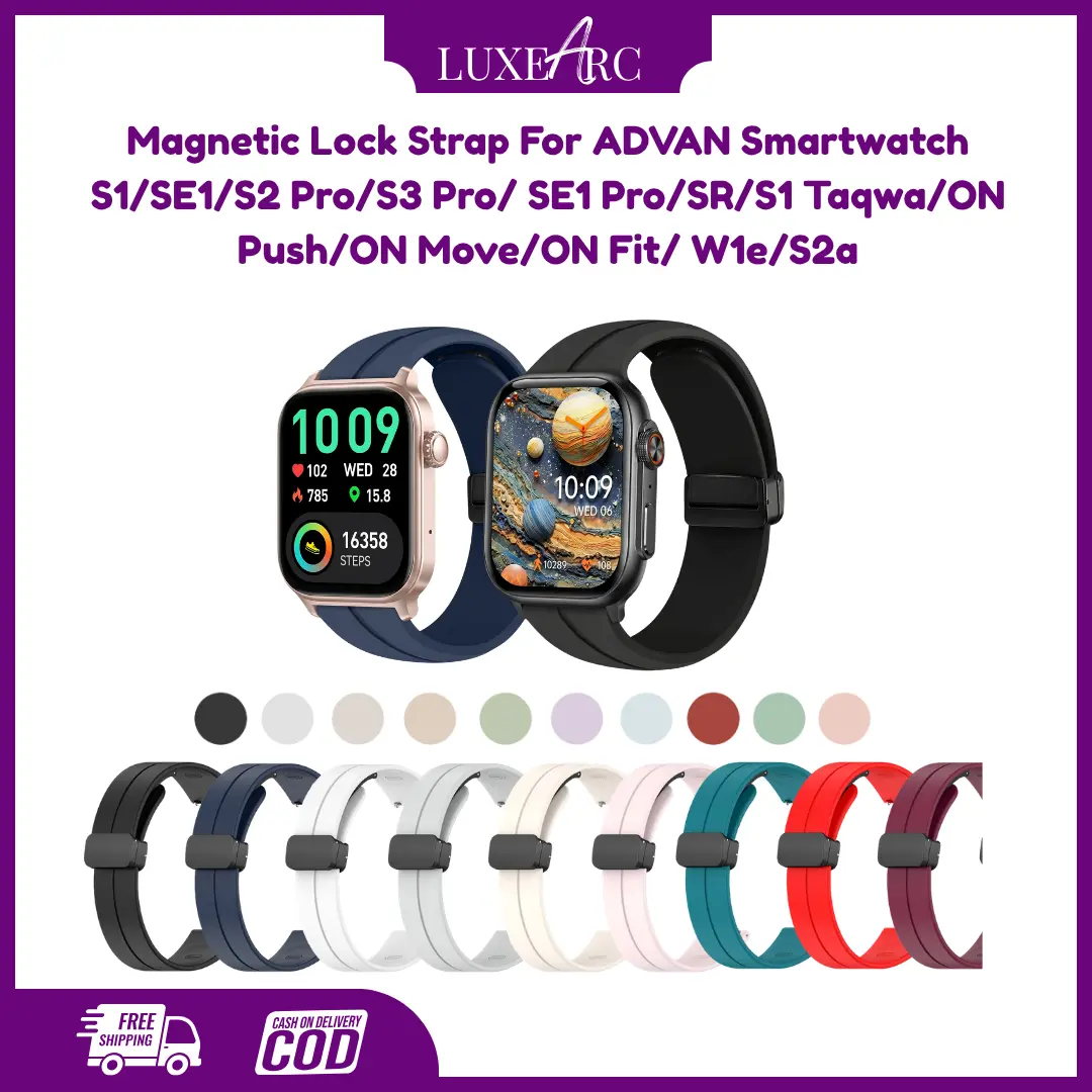 Magnetic Lock Strap for Advan Smartwatch S1 / SE1 / S2 Pro / S3 Pro / W1e - Tali Jam Magnet