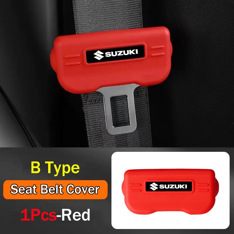 Product Introduction of 1Pcs Car Seat Belt Buckle Clip Anti-Scratch Pvc Protector Cover Car Accessories fit for Suzuki Swift Alto Jimny Vitara Ertiga APV 9