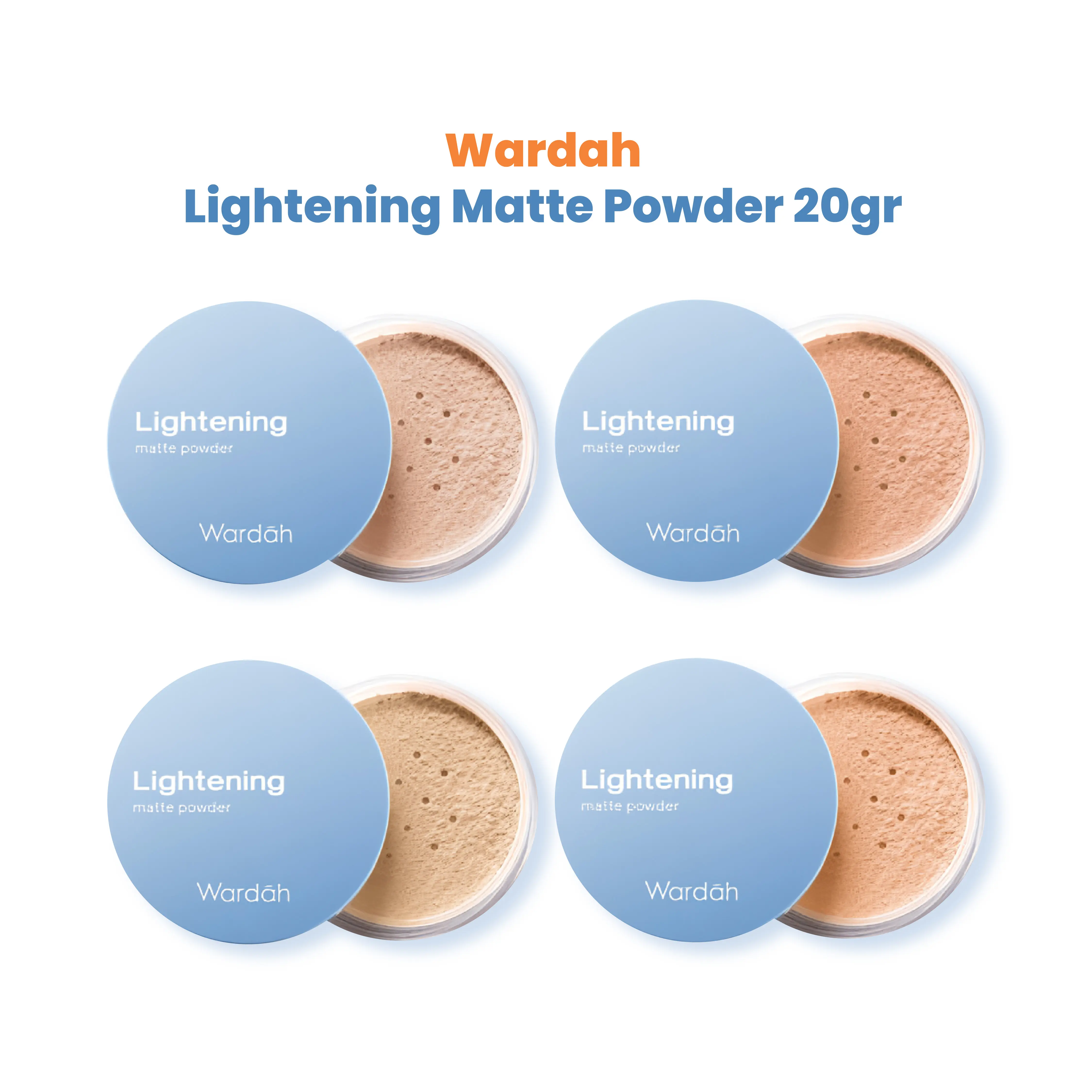 WARDAH Lightening Matte Powder 20 g Bedak Tabur dengan Smooth Matte Finish yang Diformulasikan dengan SPF 20 PA dan Serum Niacinamide Untuk Hasil Makeup Flawless dan Cerah Cocok Dipakai dengan Cushion Makeup