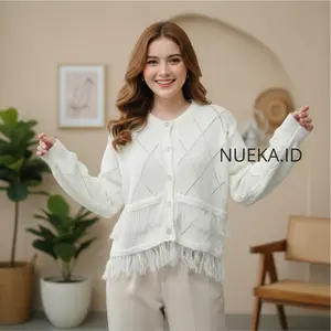 NUEKA - Cardigan crop korea rawis | cardigan rajut korea | malikin crop top indian