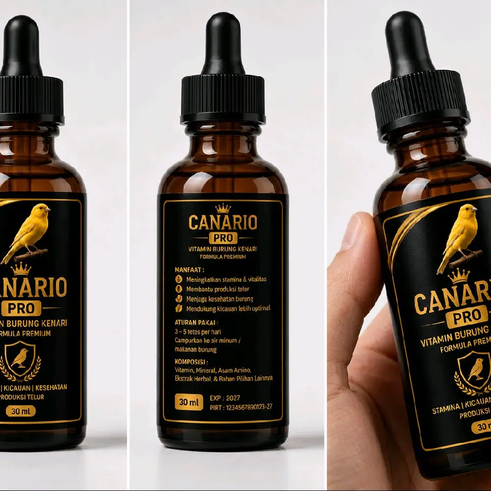 Canario Pro Vitamin Burung Kemari 30ml - Formula Premium untuk Kesehatan & Stamina Burung