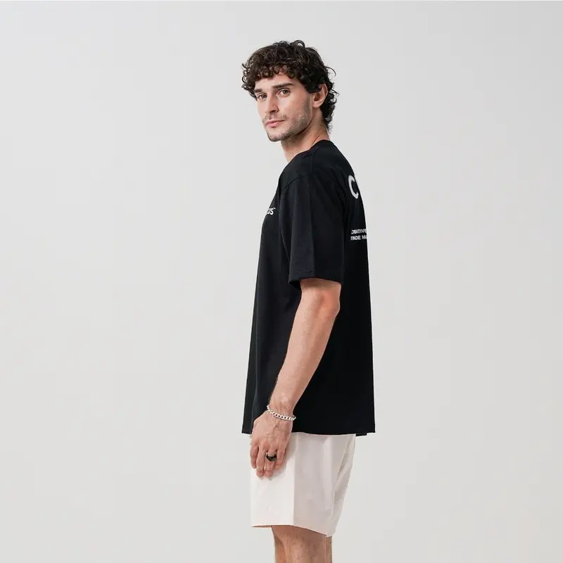 [HOT] CELCIUS Kaos Lengan Pendek Oversize LIN000900C Hitam T-shirt priaUnpopular clothing 5