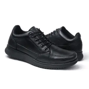 Warka SYON BIG - Sepatu Pantofel Pria Oxford Formal Bahan Kulit Sapi Kerja Kuliah Kondangan Hitam Shoes